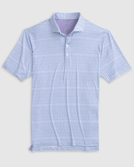 Johnnie-O Warwick Striped Featherweight Performance Polo In Tulip