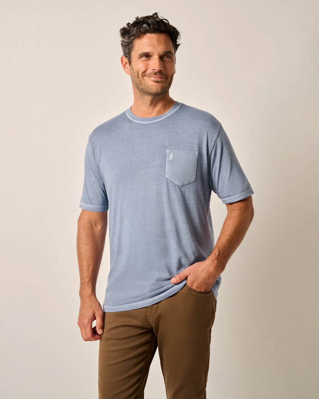 Dale Cotton Blend T-Shirt In Navy