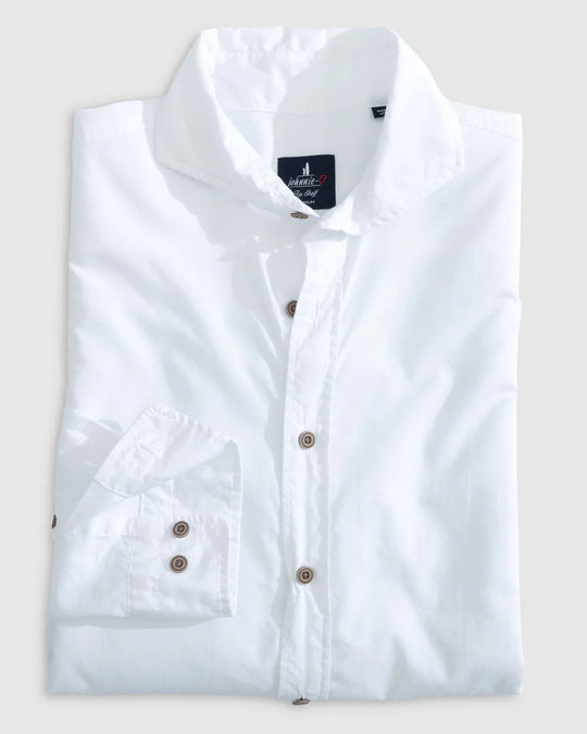 Johnnie-O Albin Top Shelf Button Up Shirt In White