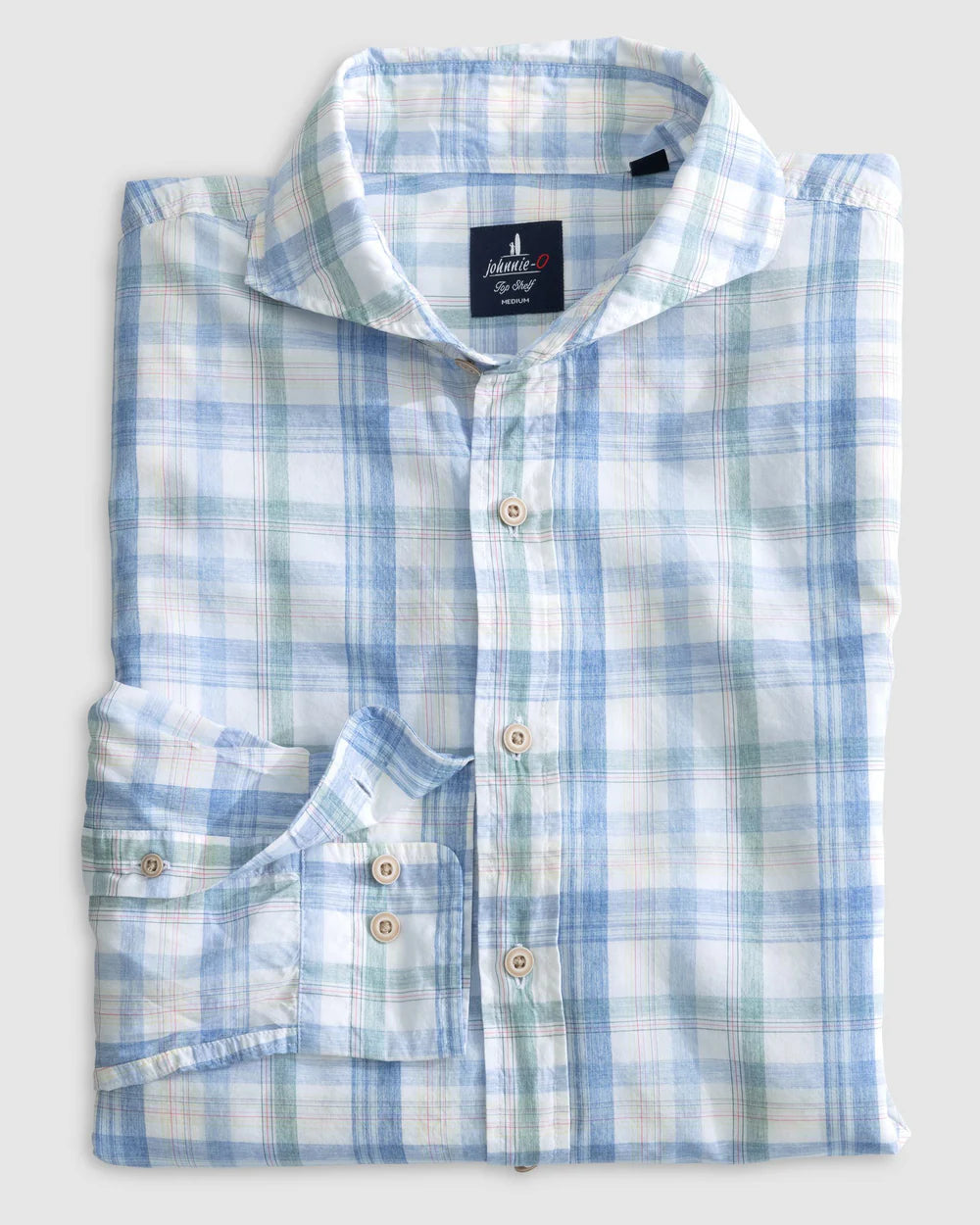 Johnnie-O Liden Top Shelf Button Up Shirt In Laguna Blue