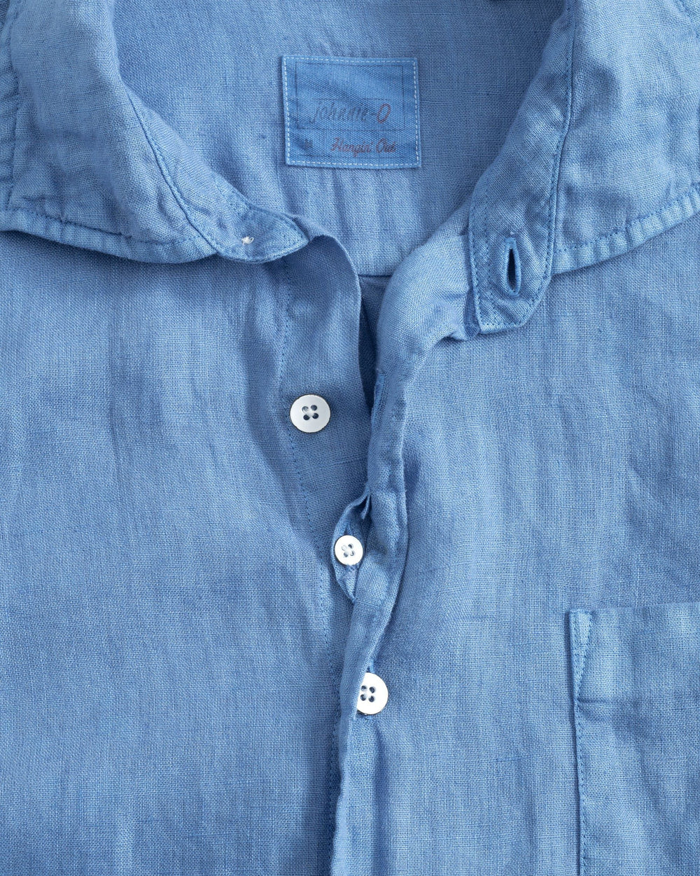 Johnnie-O Emory Linen Button Up Shirt In Tide