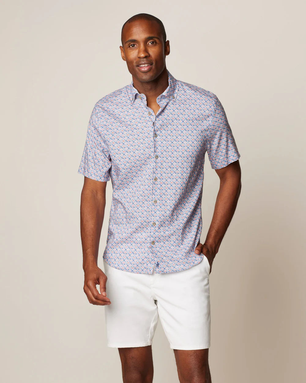 Johnnie-O Sona Hangin' Out Button Up Shirt In Lake