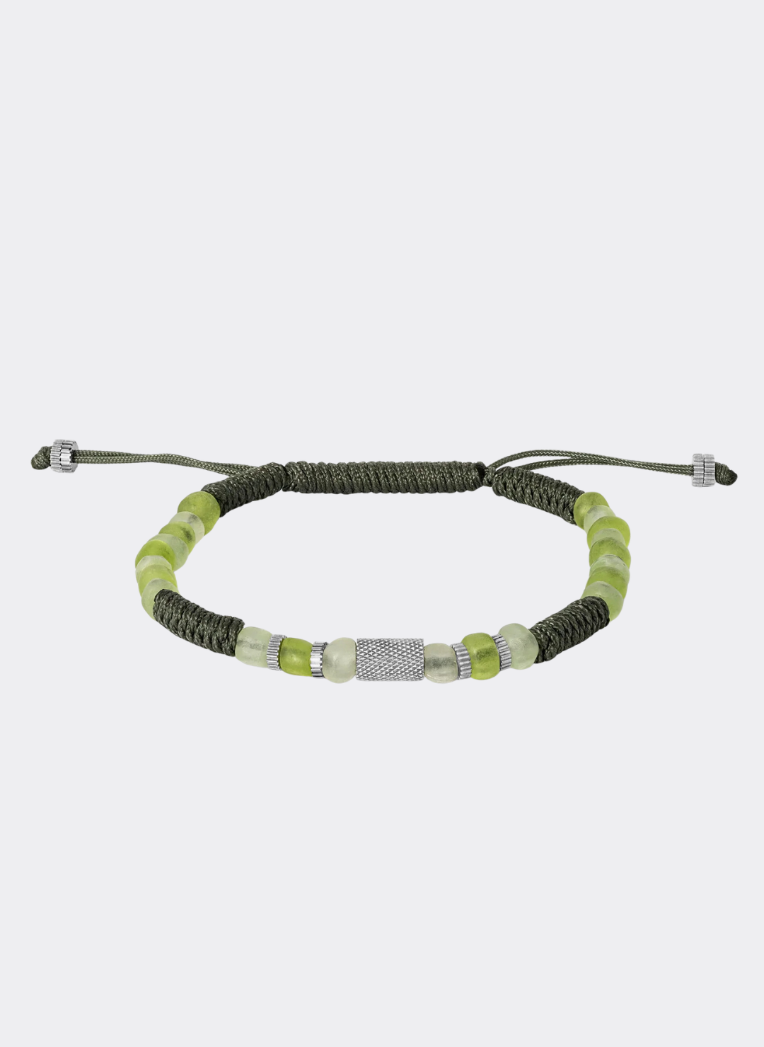 Java Eco Glass Bracelet in Khaki Green