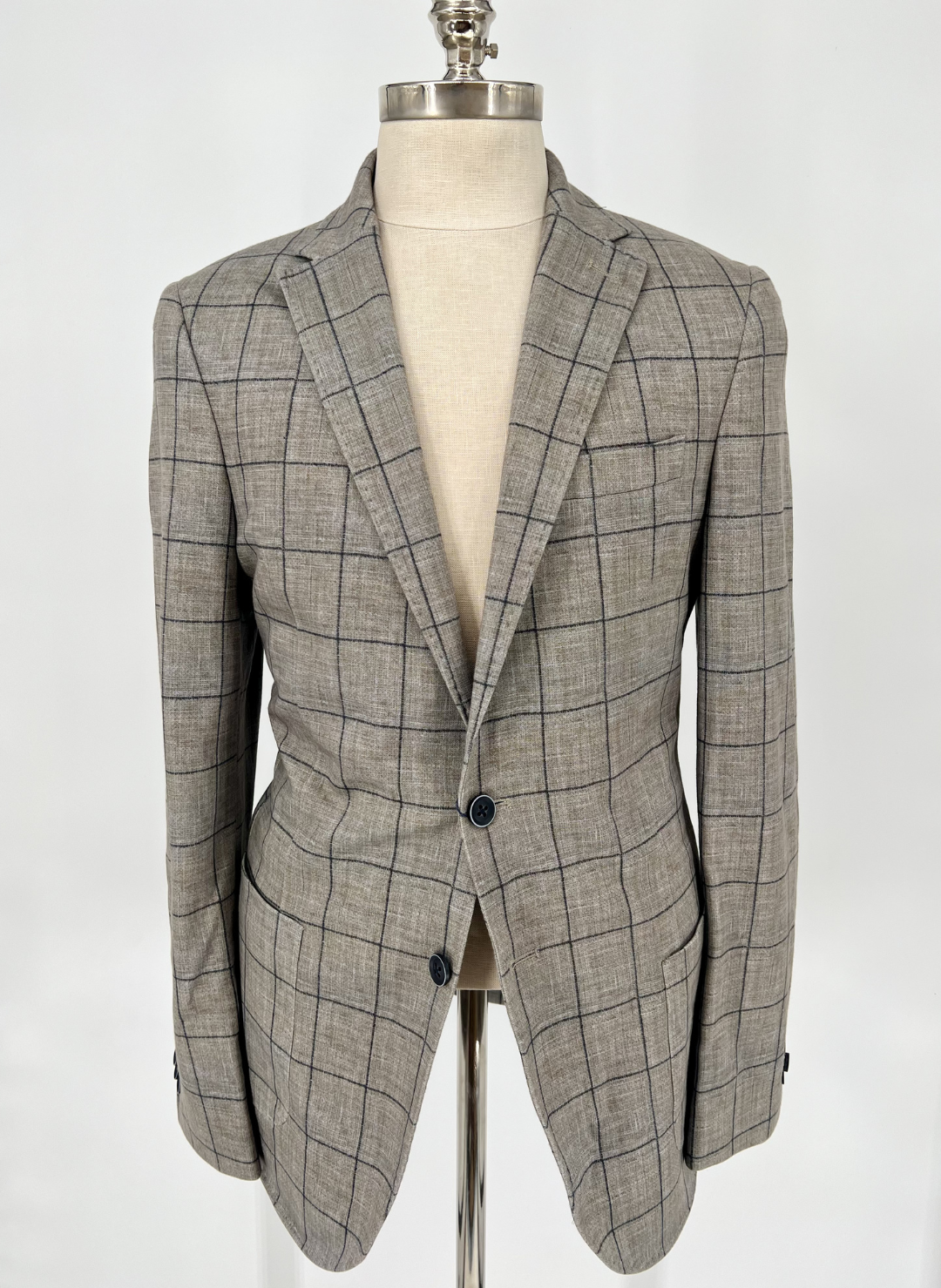 Brown Windowpane Soft Jacket