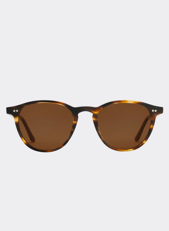 Krewe Landry Sunglasses In Matte Hickory Polarized