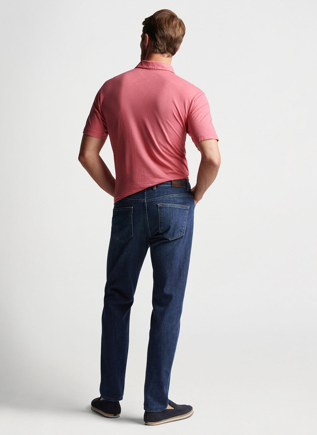 Peter Millar Vintage Washed Five-Pocket Denim In True Blue