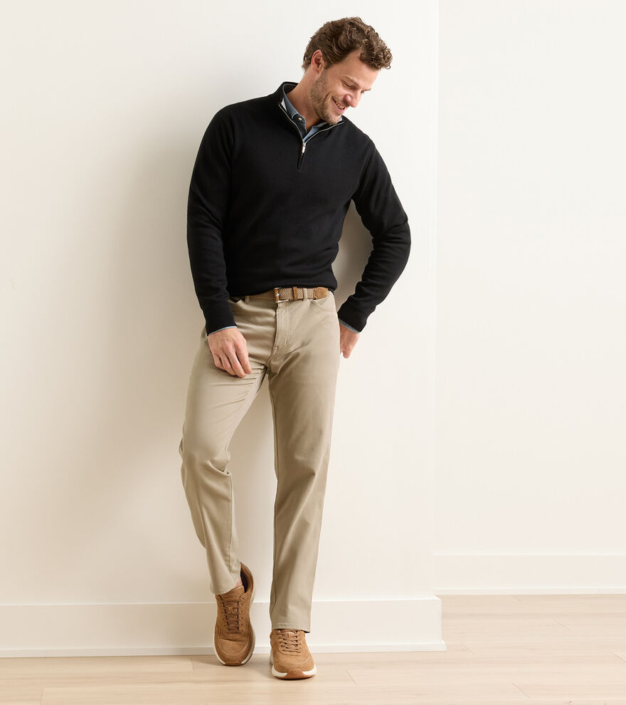 Signature Sateen Five-Pocket Pant In Grain