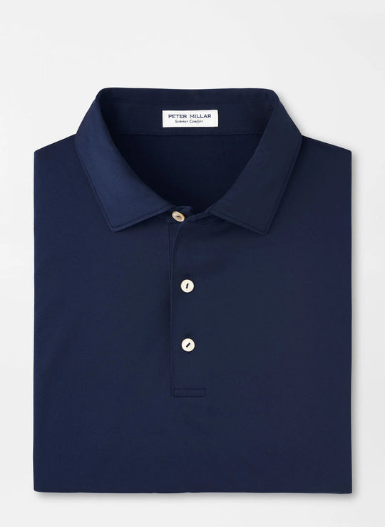 Lonesome Valley Peter Millar Solid Jersey Performance Polo in Navy