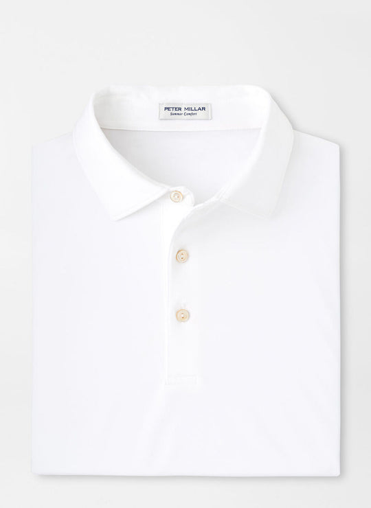 Lonesome Valley Peter Millar Solid Jersey Performance Polo in White