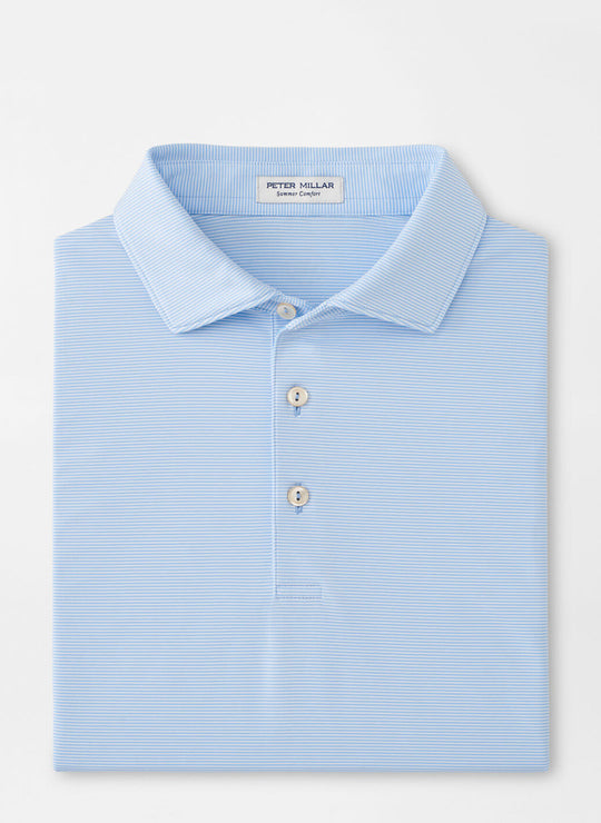 Peter Millar Jubilee Performance Jersey Polo In Cottage Blue