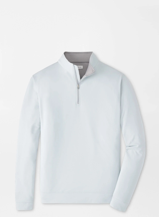 Peter Millar Perth Q-Zip in British Grey with Lonesome Vally Logo