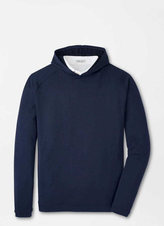 Lonesome Valley Peter Millar Pine Performance Hoodie in Navy