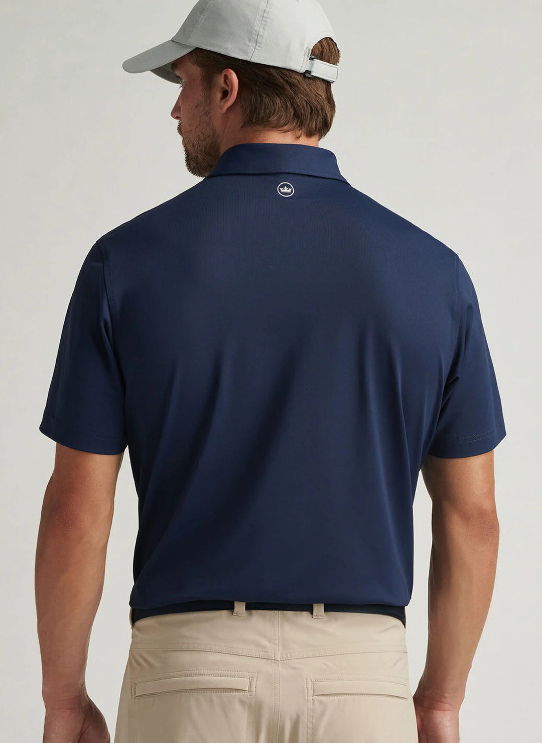 Peter Millar Solid Performance Mesh Polo In Navy