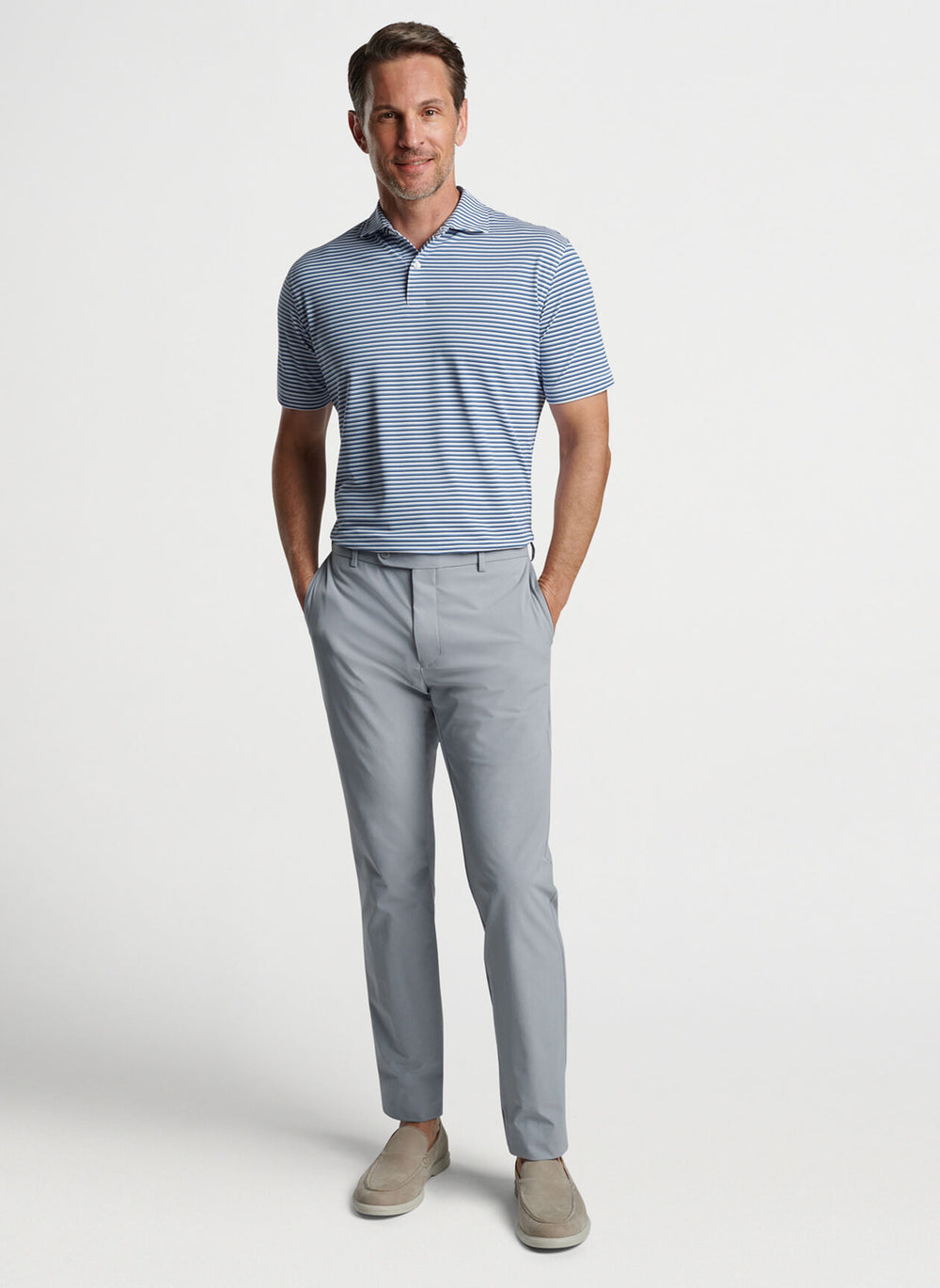 Peter Millar Surge Performance Trouser In Gale Grey