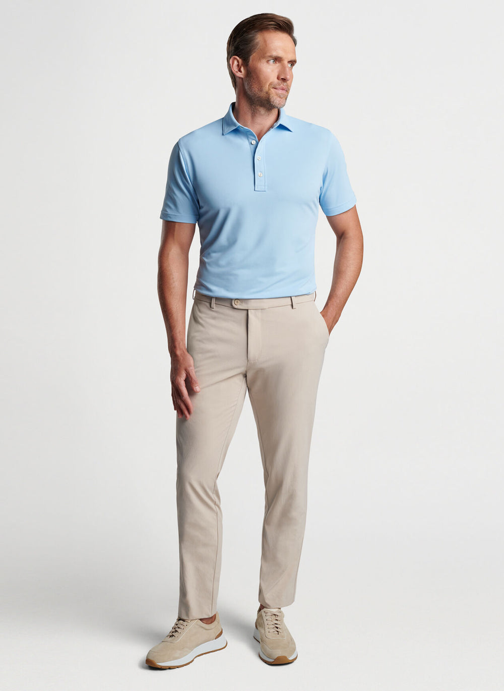 Peter Millar Surge Performance Trouser In Oatmeal