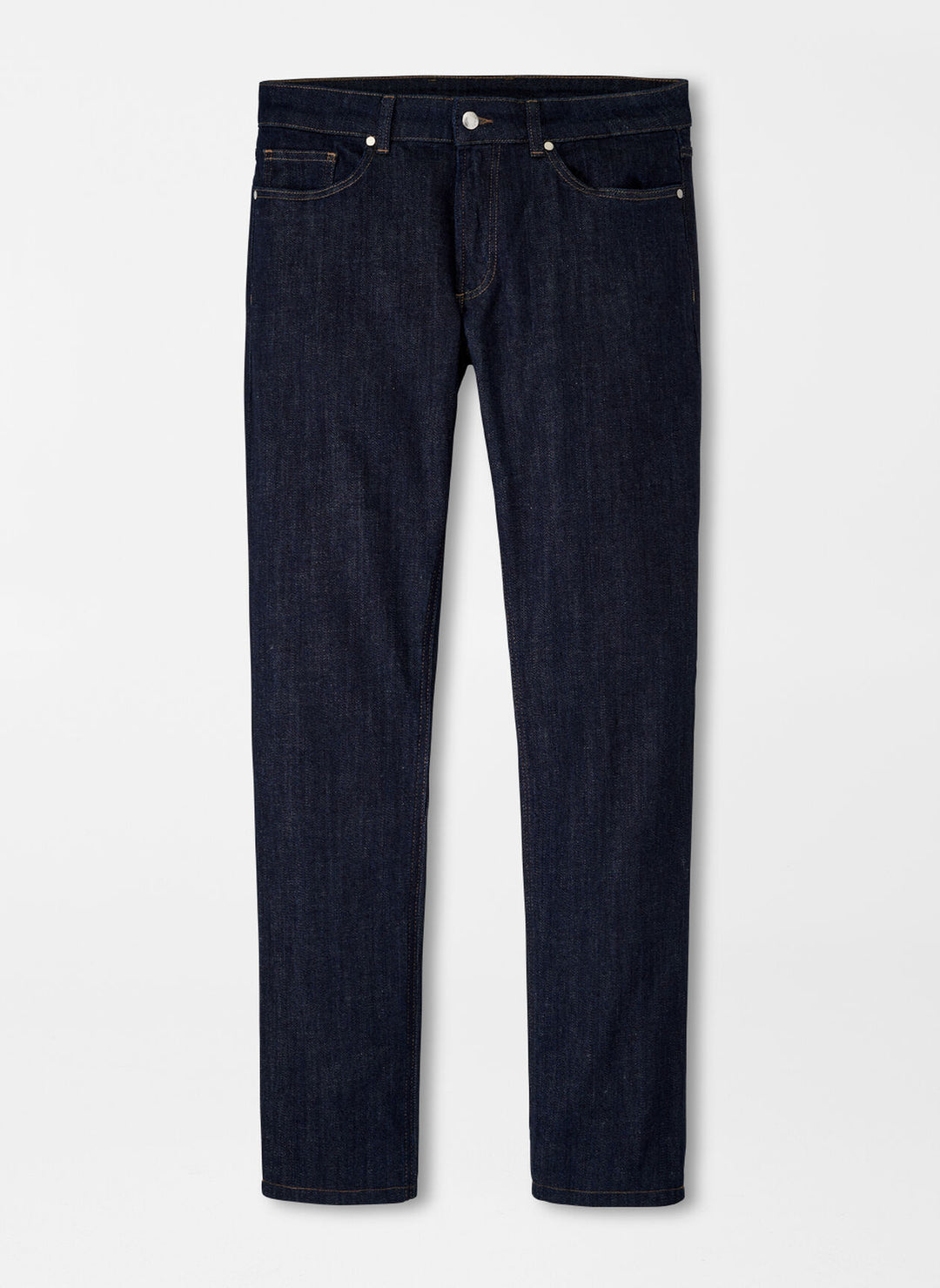 Peter Millar Vintage Washed Five-Pocket Denim In Dark Indigo