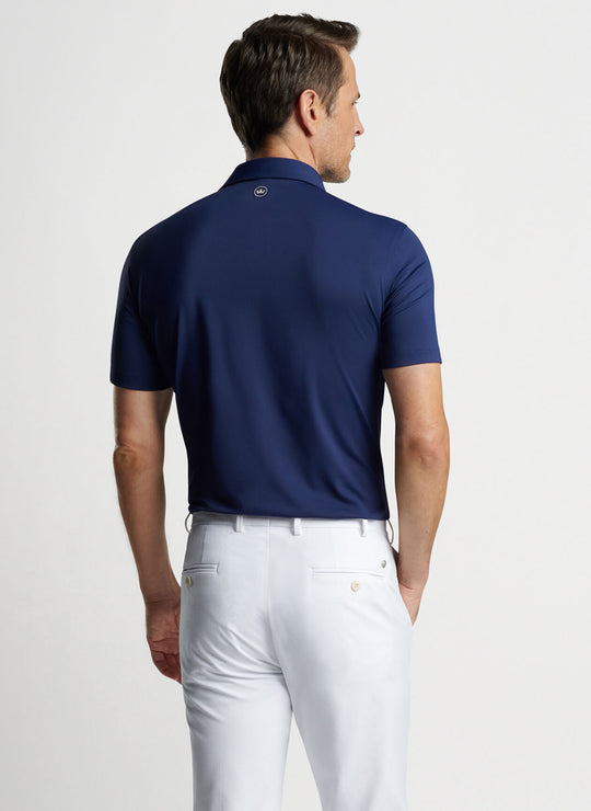 Peter Millar Solid Performance Jersey Polo In Navy