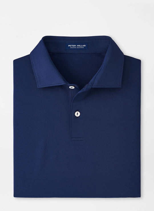 Peter Millar Solid Performance Jersey Polo In Navy
