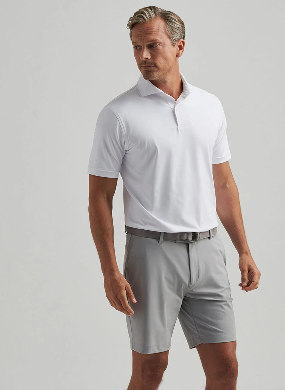 Peter Millar Solid Performance Jersey Polo In White