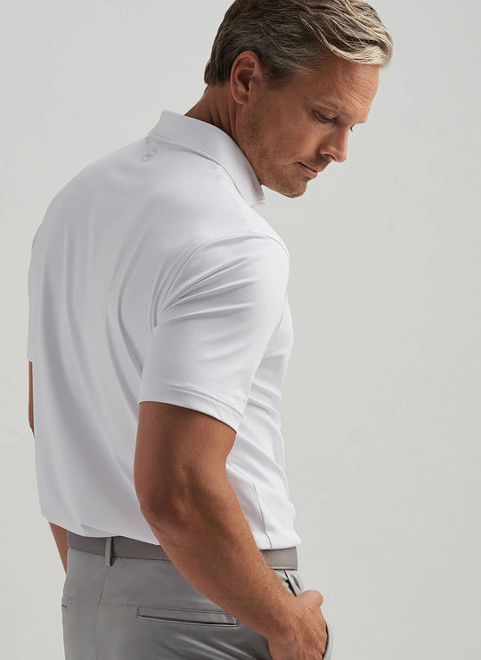 Peter Millar Solid Performance Jersey Polo In White