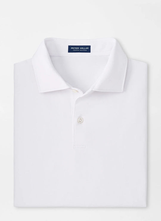Peter Millar Solid Performance Jersey Polo In White