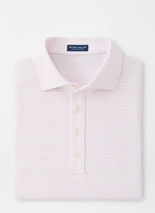 Peter Millar Mood Performance Mesh Polo In Misty Rose