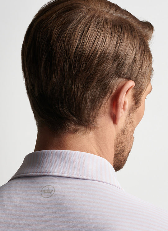 Peter Millar Mood Performance Mesh Polo In Misty Rose