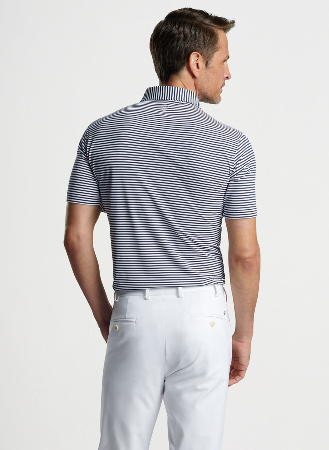 Peter Millar Mood Performance Mesh Polo In Navy