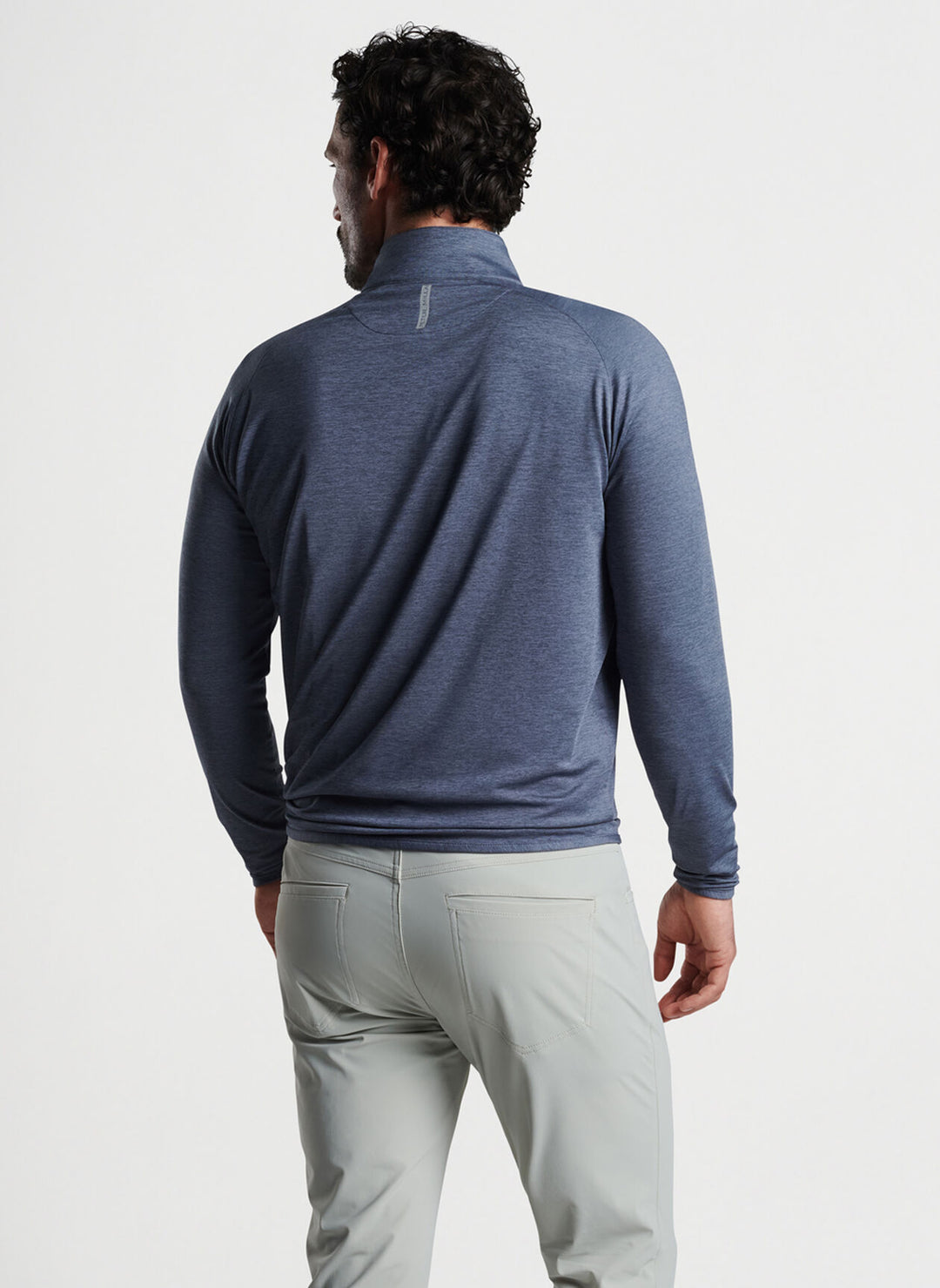 Peter Millar Stealth Performance Quarter-Zip In Steel