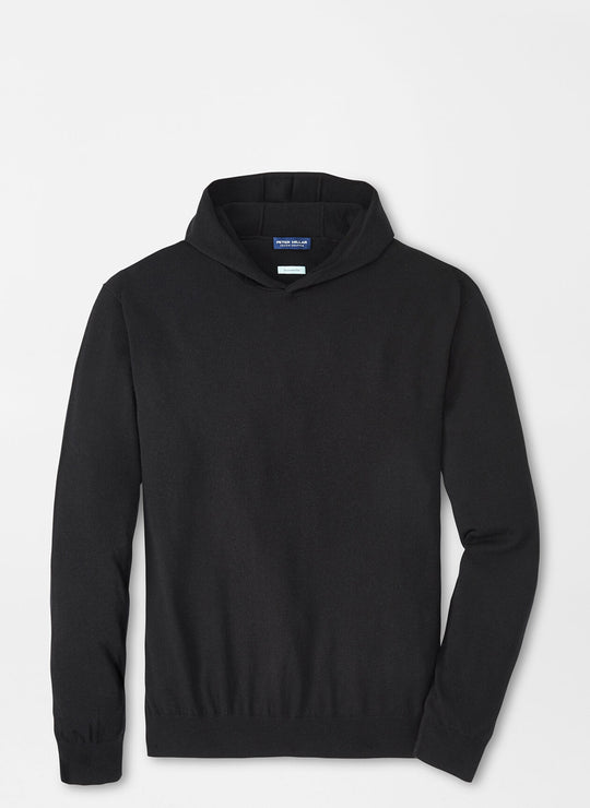 Peter Millar Excursionist Flex Popover Hoodie In Black