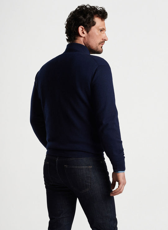 Peter Millar Artisan Crafted Cashmere Flex Quarter-Zip In Navy
