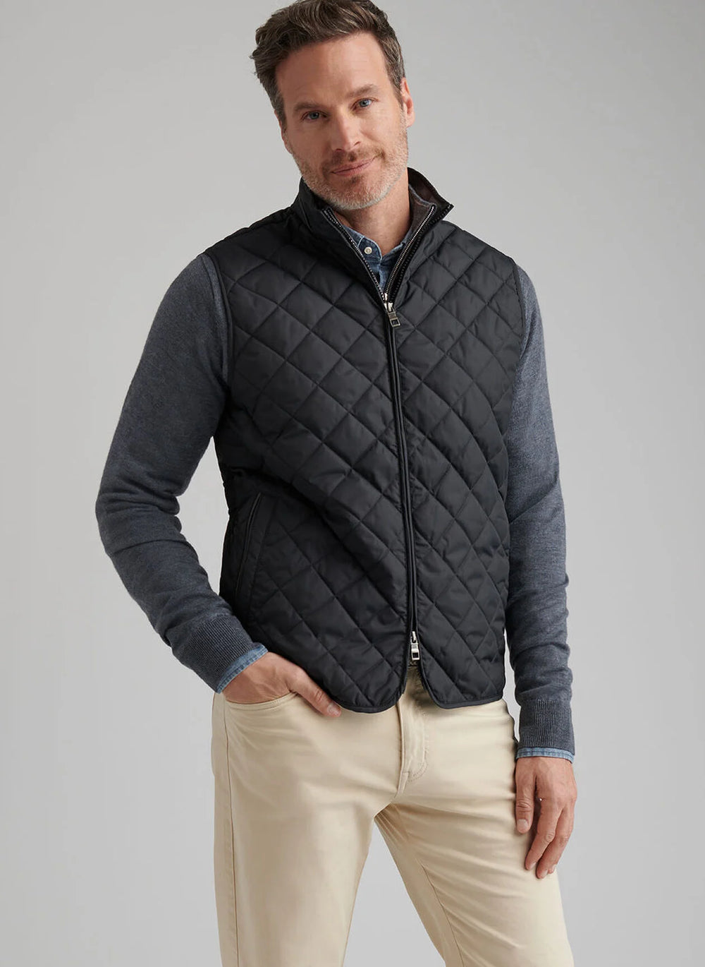 Lonesome Valley Peter Millar Essex Vest In Black