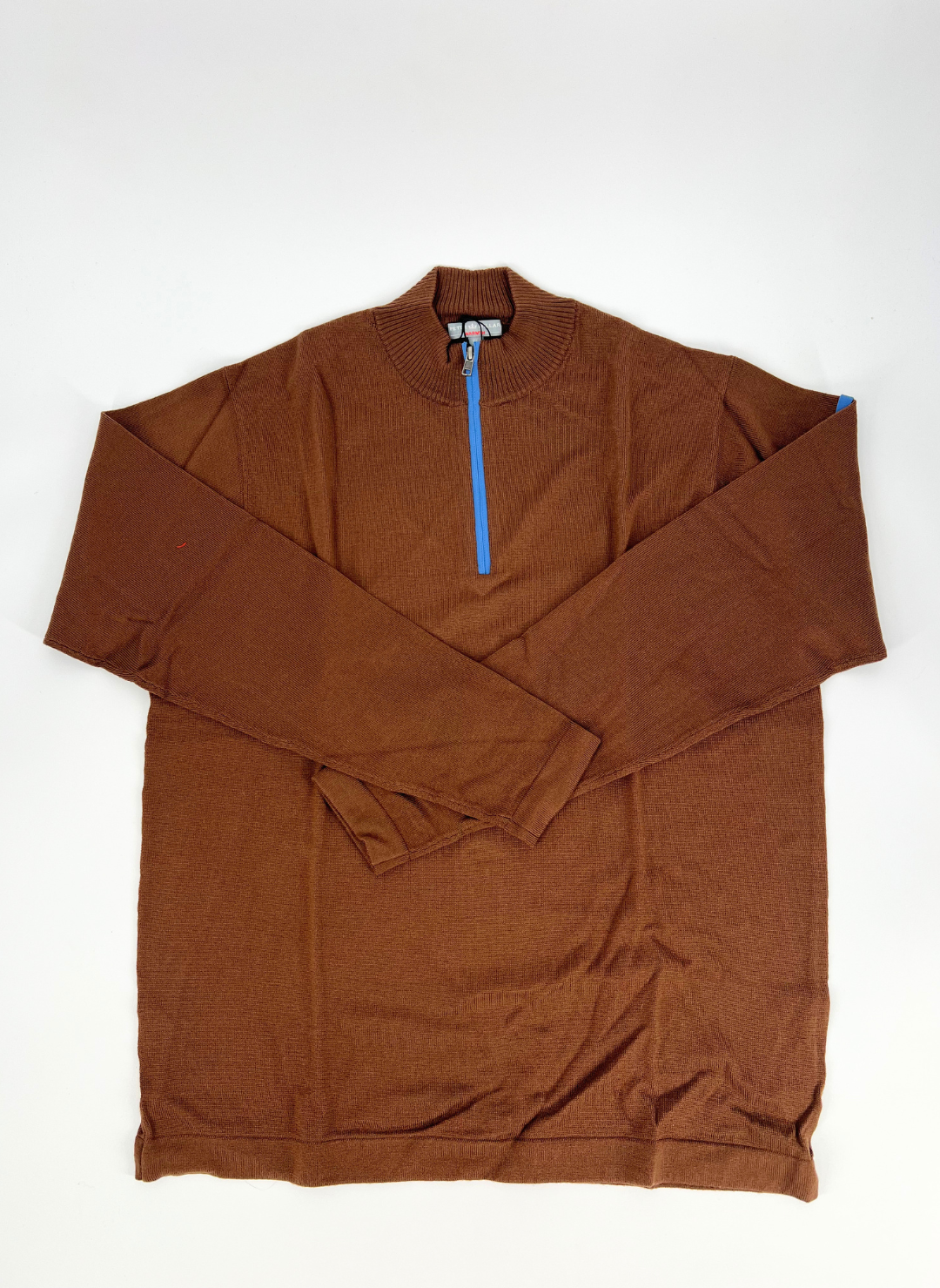 Merino Q-Zip Sweater in Brown