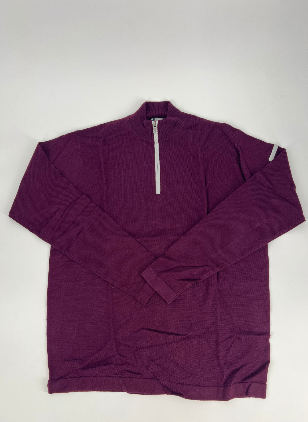 Merino Q-Zip Sweater in Maroon