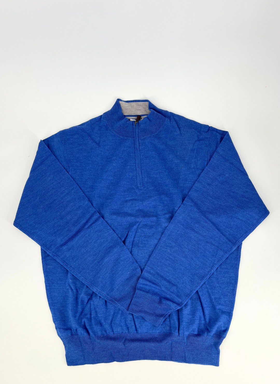 Merino Q-Zip Sweater in Blue