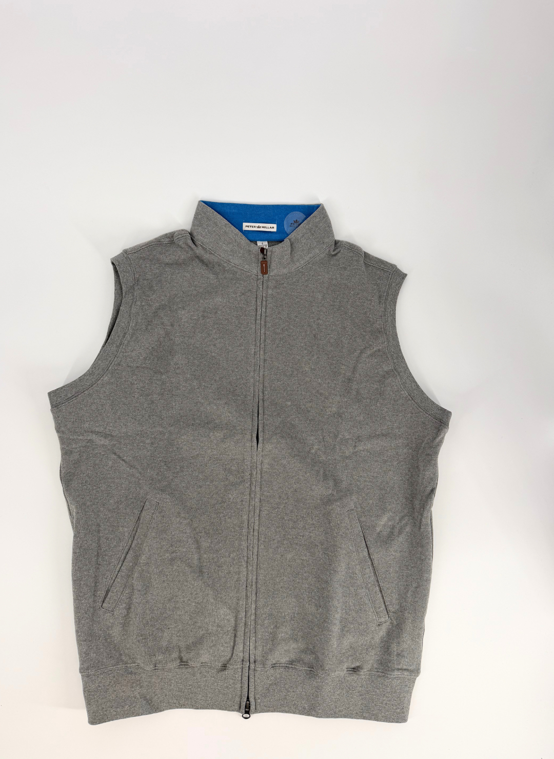 Full-Zip Cotton Sweater in Ash