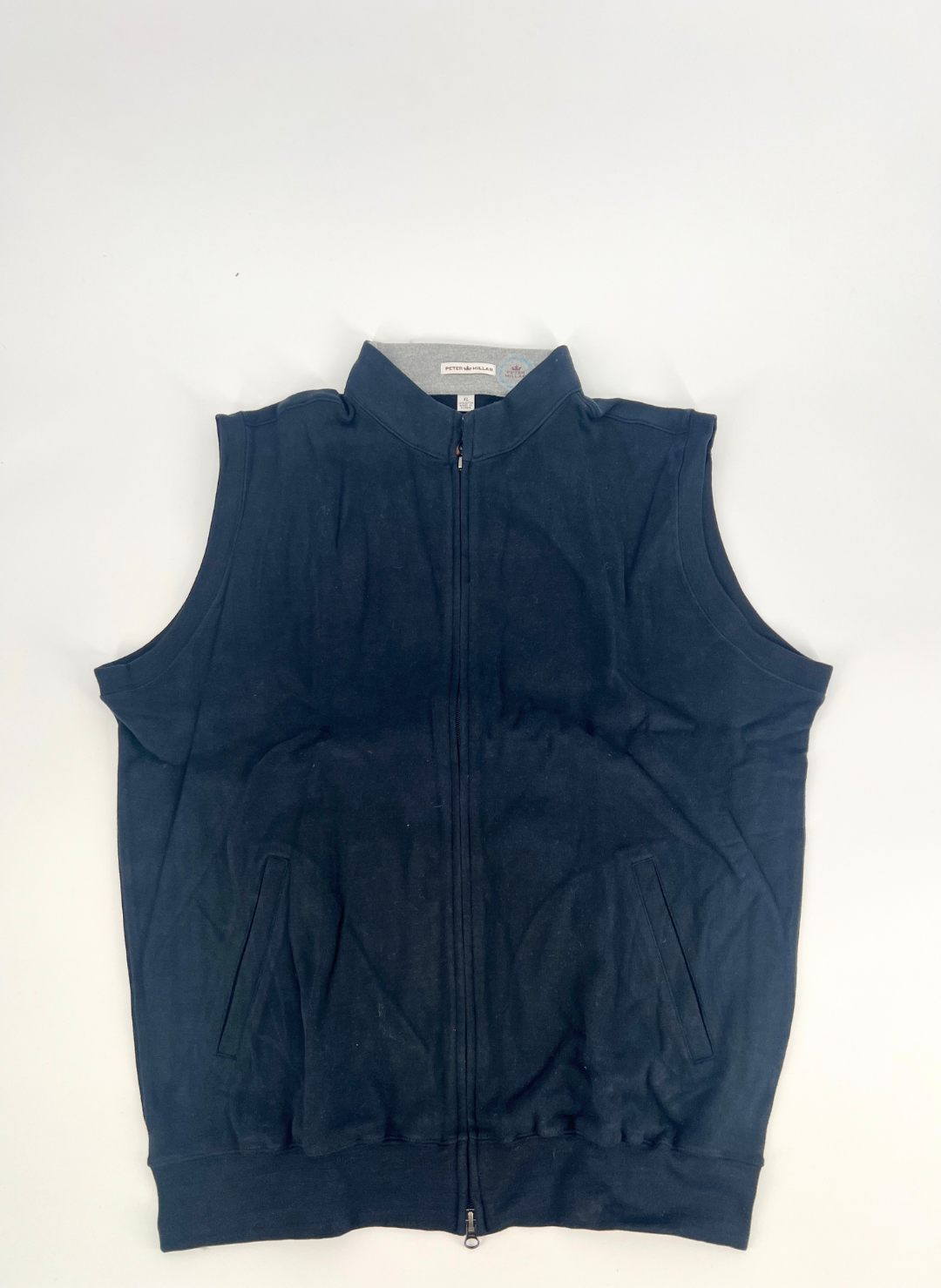 Full-Zip Cotton Sweater in Black
