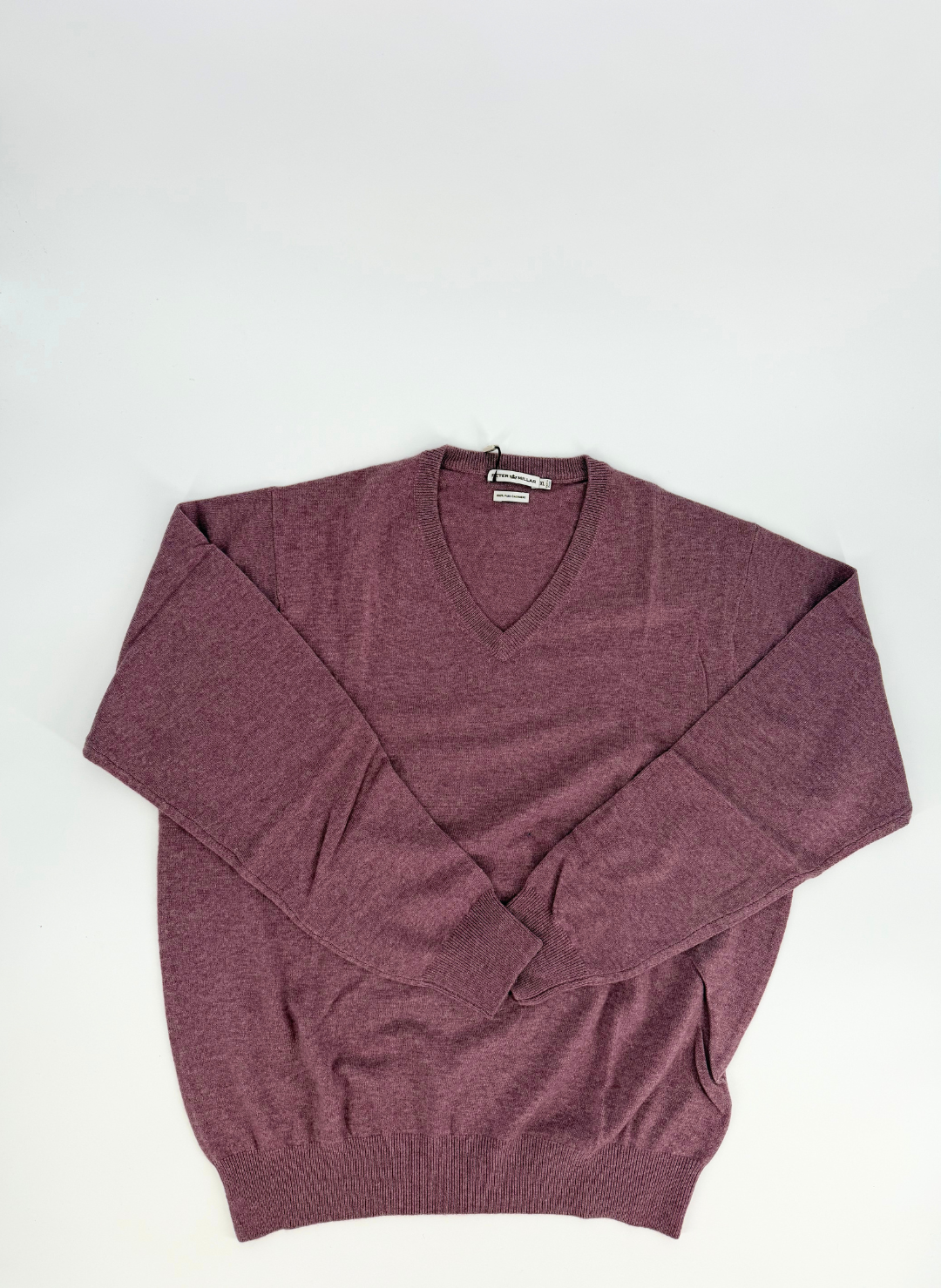 Cashmere V-Neck Sweater in Lilac