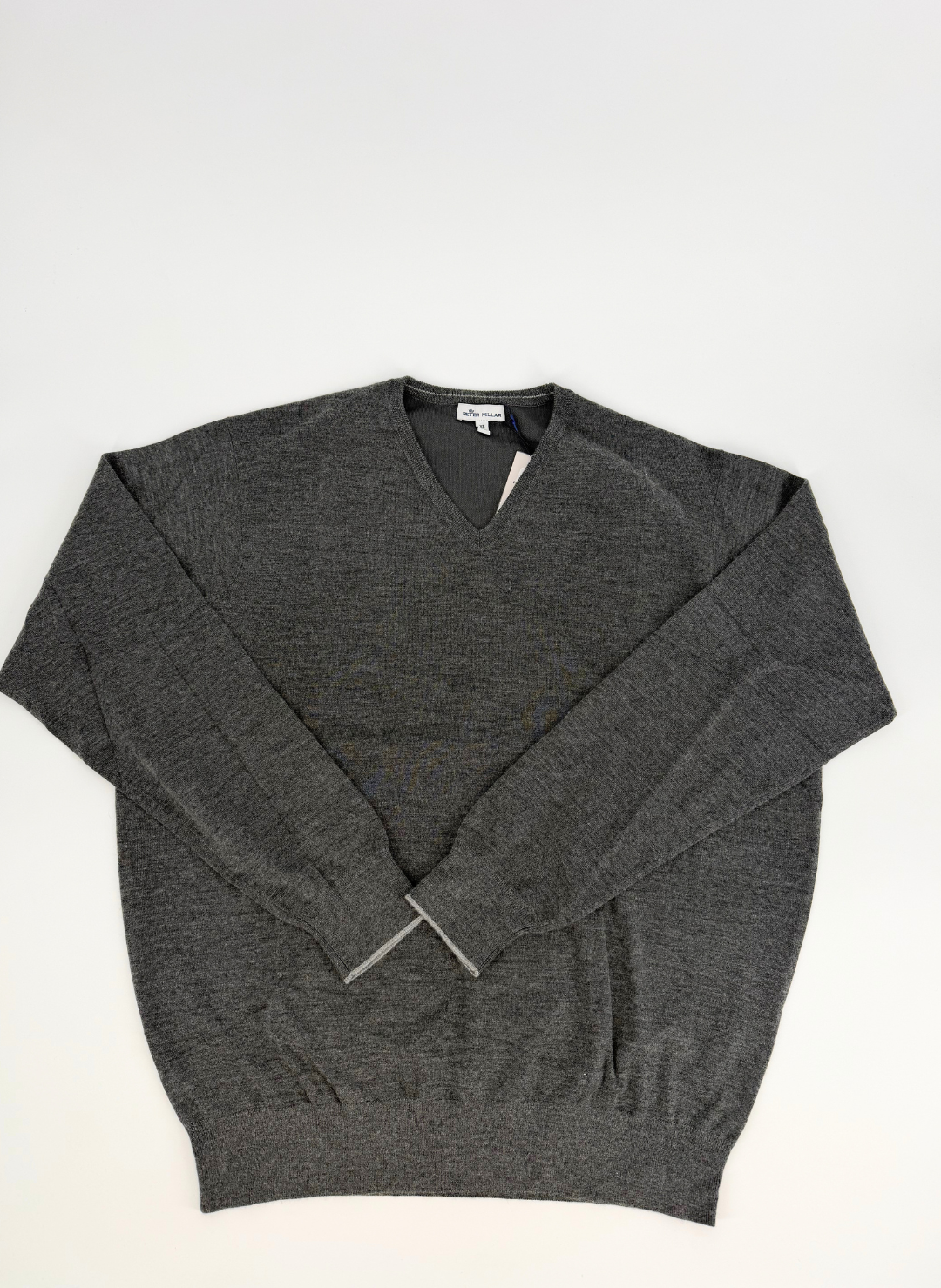Cashmere V-Neck Sweater in Dark Grey