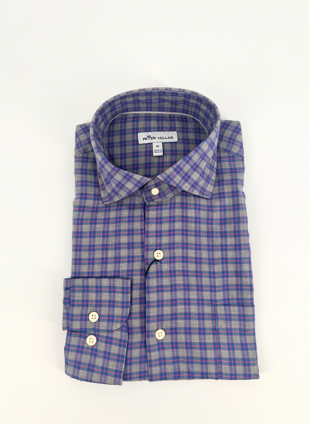 Marrett Cotton Sport Shirt in Purple