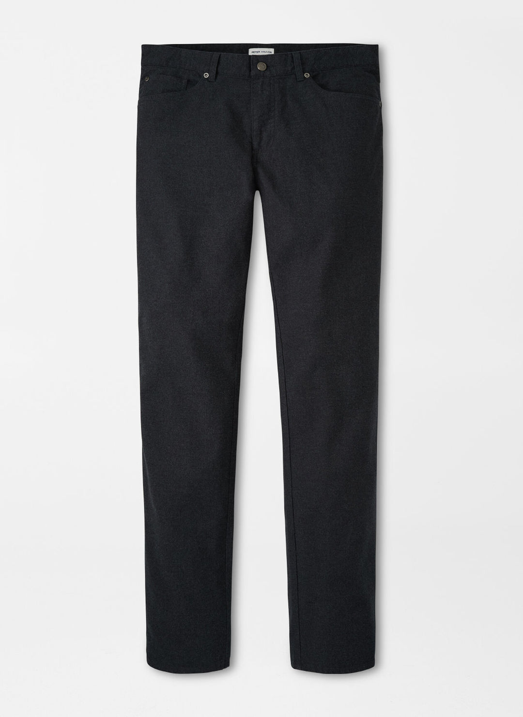 Peter Millar Mountainside Flannel Five-Pocket Pant In Charcoal