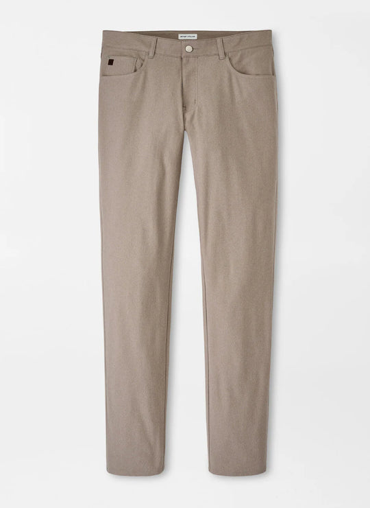 Peter Millar Brevard Flannel 5-Pocket Pant in Khaki