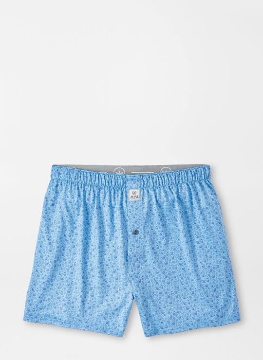 Peter Millar Double Transfused Performance Boxer Short In Cottage Blue
