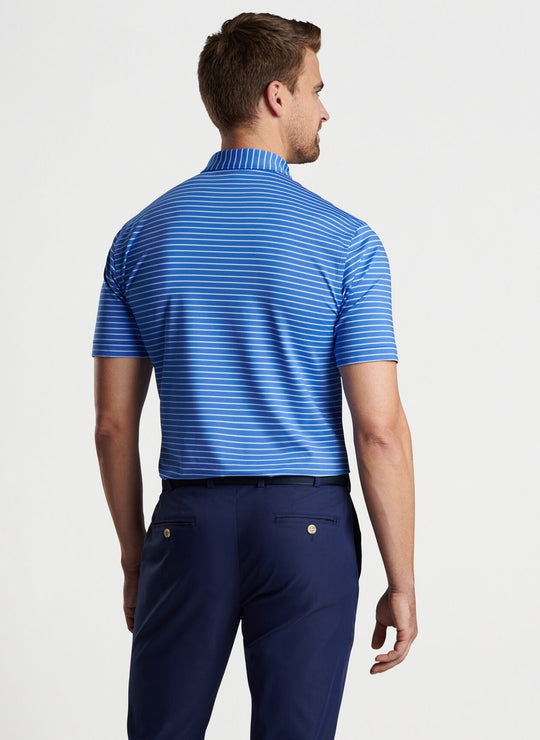 Peter Millar Drum Performance Jersey Polo In Sapphire