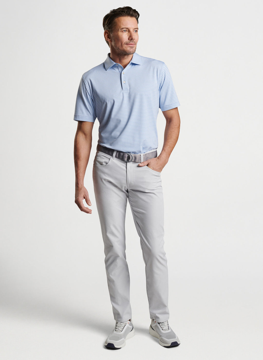 Peter Millar Heritage Performance Jersey Polo In Lakeside