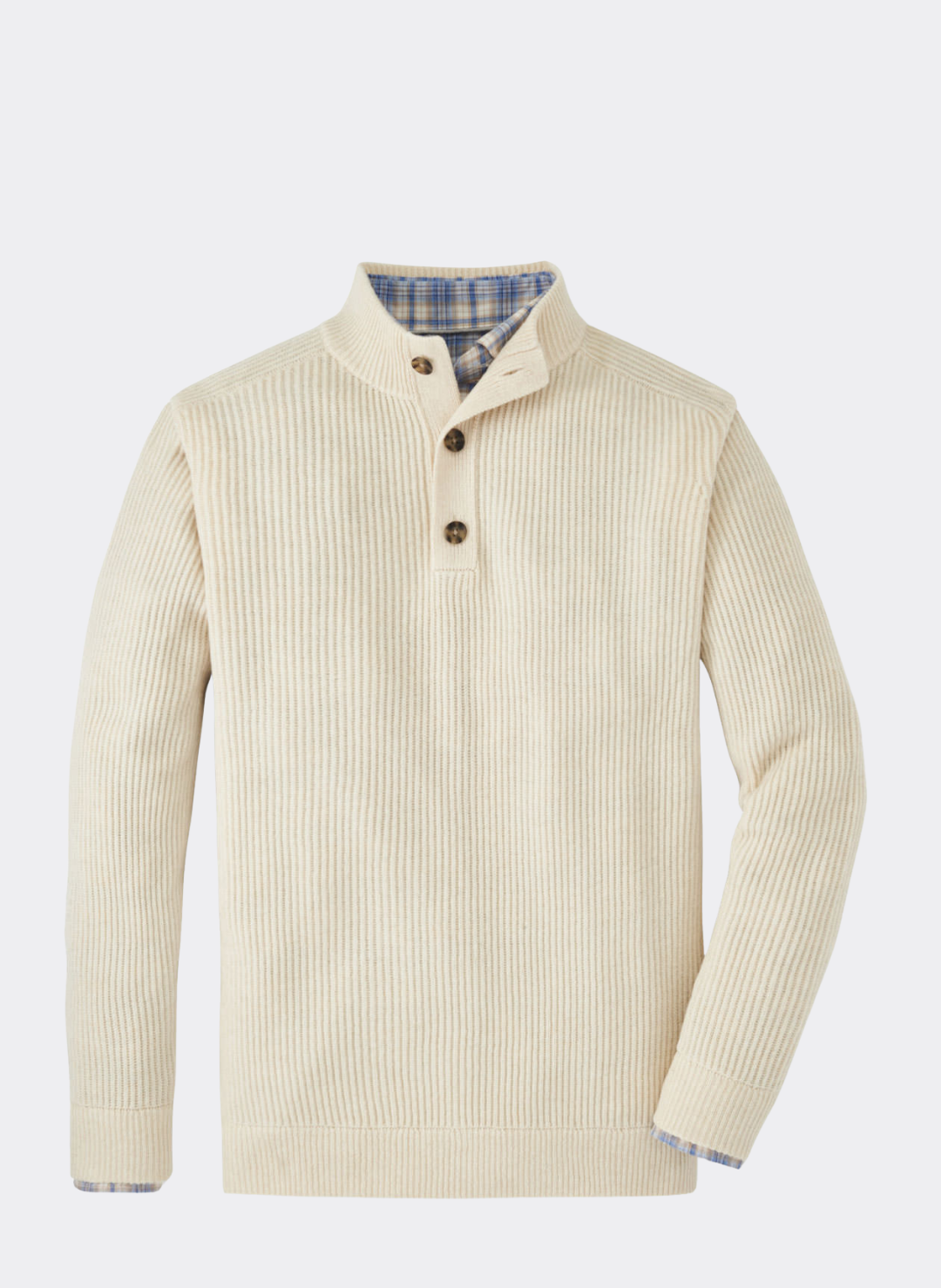Digby 3-Button Mock in Winter Ivory