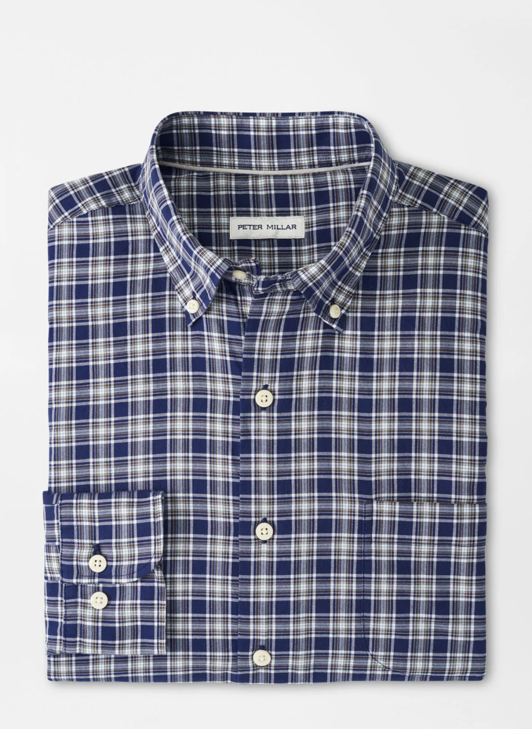 Haight Cotton Sport Shirt in Navy