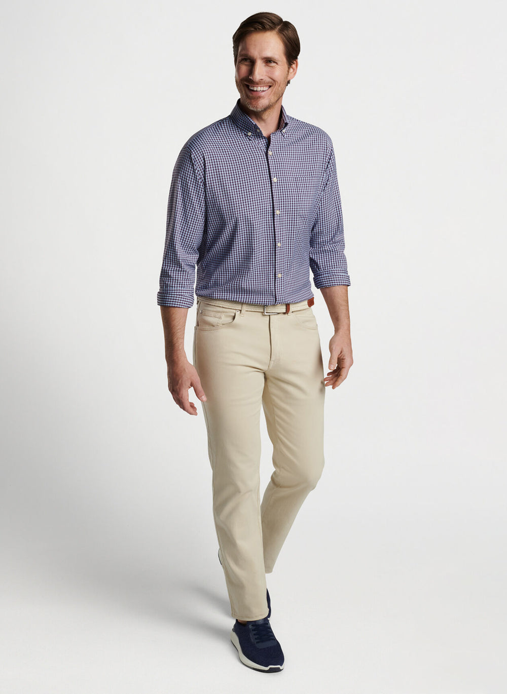 Peter Millar Geary Performance Twill Sport Shirt In In Grapevine
