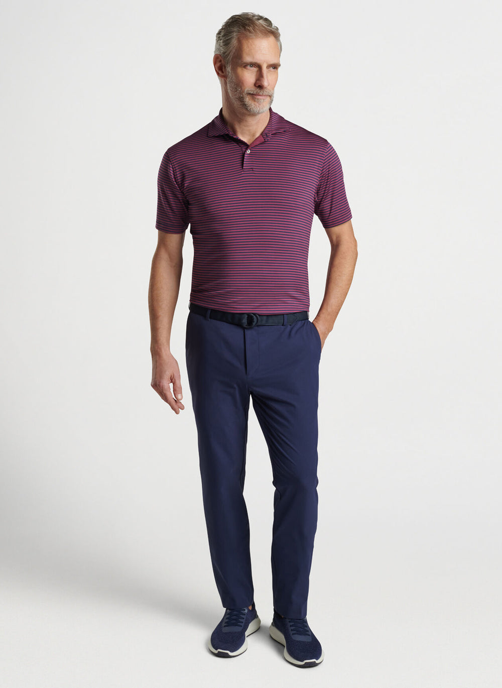 Peter Millar Sawyer Performance Jersey Polo In Navy