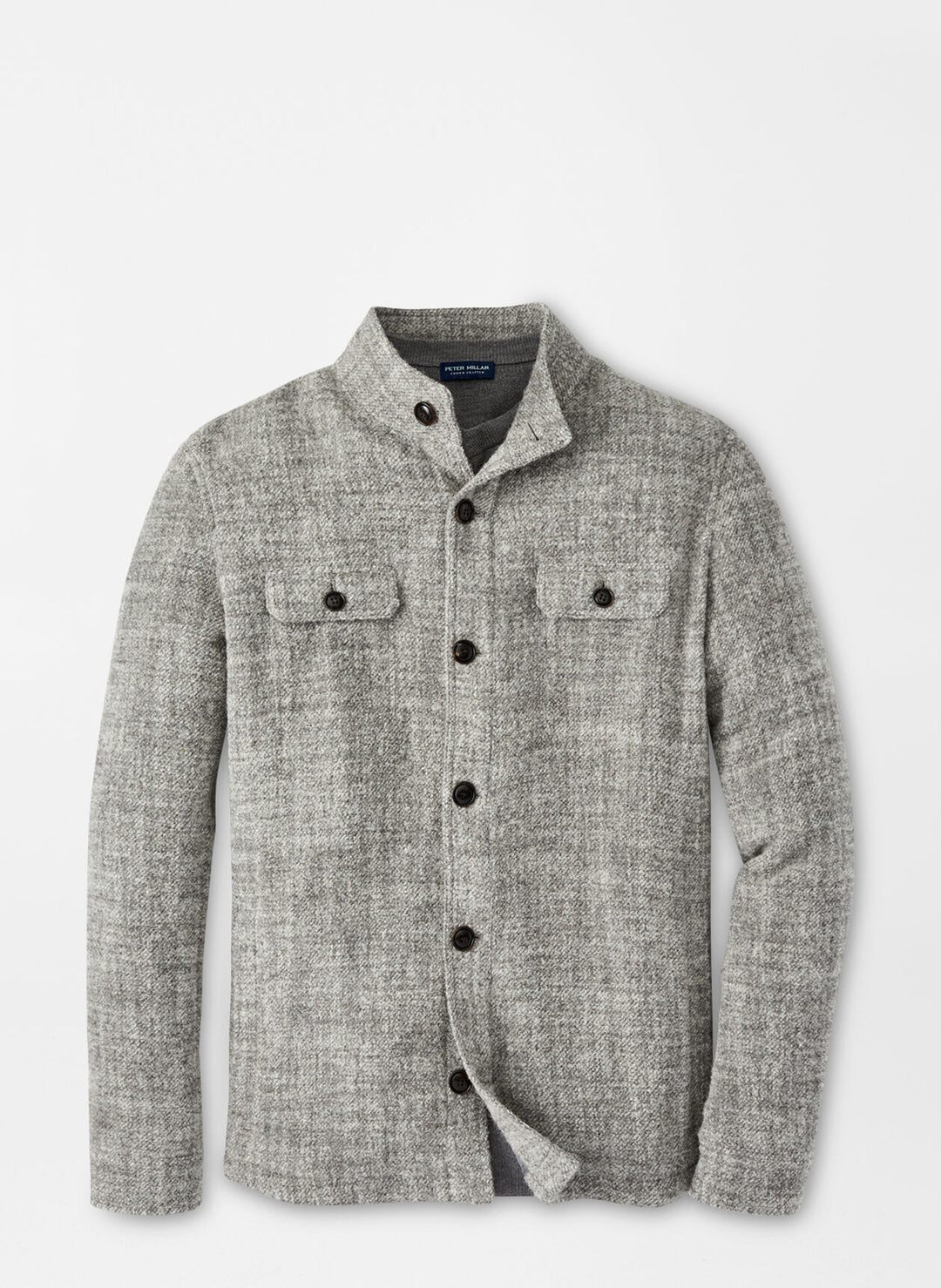 Peter Millar Stable Shirt Jacket In Gale Grey